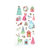 Naklejki świąteczne pastelowy czar