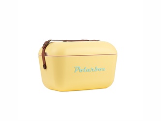 Chladicí box Polarbox Classic 12 l, žlutý s tyrkysovým nápisem PolarBox