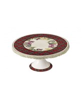 Porcelánový tác na noze na dorty, bábovku Sottobosco BRANDANI