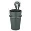 Loop závěsný kelímek na přísavku na kartáčky tmavě šedý Organic KOZIOL