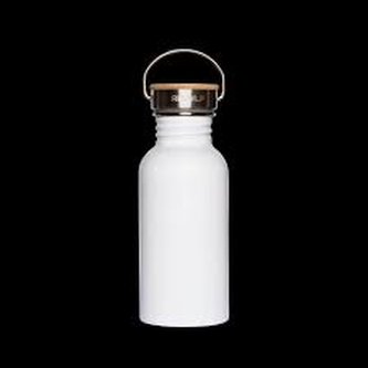 Nerezová láhev Urban na vodu s bambusovým víčkem 500 ml bílá RETULP