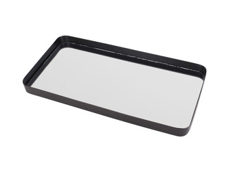 Zrcadlový kovový obdélníkový tác 20 cm stříbrný Present Time