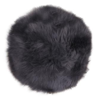 House Nordic podsedák kulatý 35cm z jehněčí kožešiny, šedý