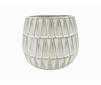 Keramický květináč Nomad M bílá Present Time