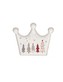 Vánoční mísa/tác ve tvaru královské koruny Fiocco di Neve BRANDANI