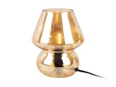 Stolní lampa sklo Vintage hnědá Leitmotiv