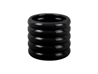 Květináč Bobbly glazovaný malý keramický černý Present Time