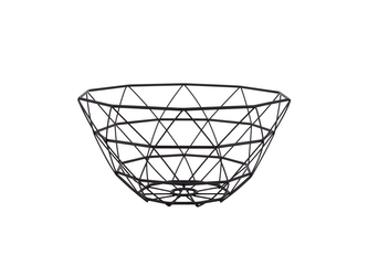 Drátěná mísa/košík na ovoce Diamond L černá Present Time