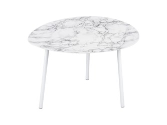 Stolek Ovoid Marble velký bílý Leitmotiv