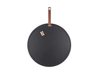 Závěsná kulatá nástěnka včetně popruhu a 6 magnetů Perky černá 50 cm Present Time