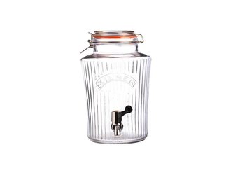 Fazetový skleněný soudek s kohoutkem, 5,0 l Kilner