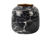 Váza mramorová malá černá Marble Present Time