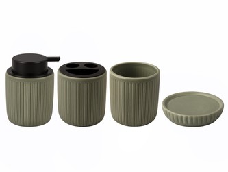 Koupelnová sada Neat 4ks zelený nefrit Present Time