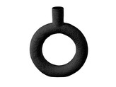 Váza kulatá ve tvaru prstenu Ring černá Present Time