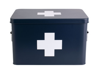 Plechový box lékárnička L tmavě modrý Present Time