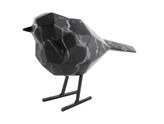Soška ptáka bird marble S 13,5 cm černá mramorová Present Time