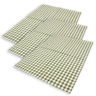 HOME ELEMENTS Sada 3 utěrek 50*70 cm, Zelené káro