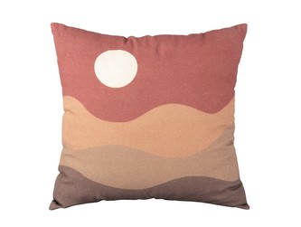 Bavlněný čtvercový polštář Square 45x45 cm Hliněná hnědá Present Time