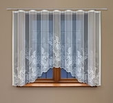 Dekorační žakárová záclona s řasící páskou VALERIA 160 bílá 400x160 cm MyBestHome