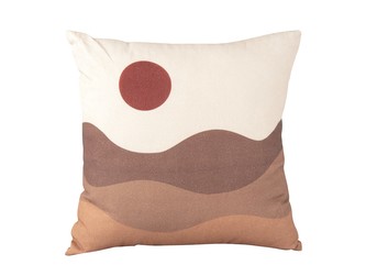 Bavlněný čtvercový polštář Square 45x45 cm pískově hnědá Present Time