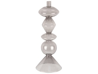 Svícen Totem sklo XL černý Present Time