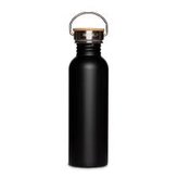 Nerezová láhev na vodu Urban s bambusovým víčkem 750 ml černá RETULP