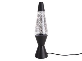 Stolní lávová lampa Glitter černá Leitmotiv