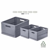 Sada tří skládacích přepravek(boxů) s popisovačem 32L a 11,3 Compact s sadou popisovačů VIGAR