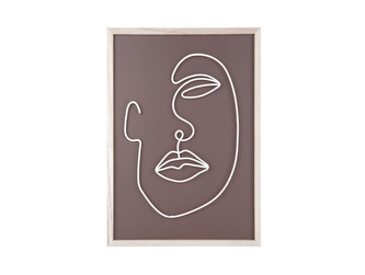 Obraz obličej 38 cm M hnědý Present Time