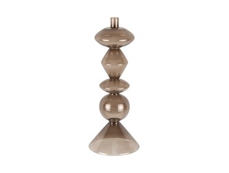 Svícen Totem sklo XL hnědý Present Time