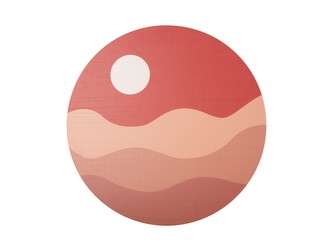 Západ slunce obraz hliněná hnědá Present Time