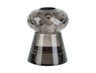 Skleněný svícen Crystal Art Duo S černý 7 cm Present Time