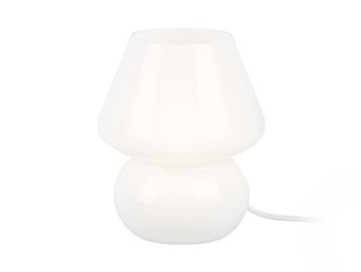 Stolní lampa sklo Vintage bílá Leitmotiv