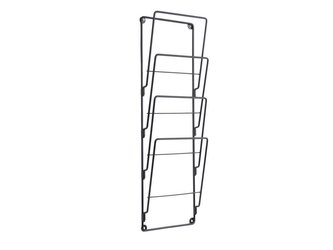 Nástěnný stojan na noviny a časopisy černý 60 cm Present Time