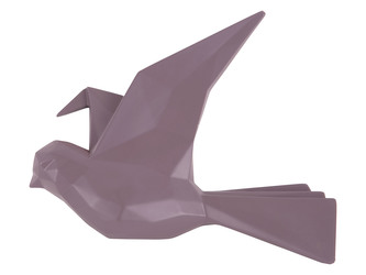 Nástěnná dekorace Origami letící pták L 25,3 cm tmavě fialový Present Time