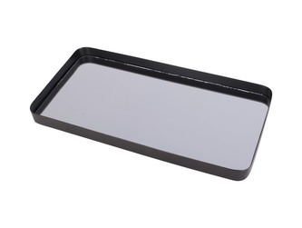 Zrcadlový kovový obdélníkový tác 20 cm Present Time