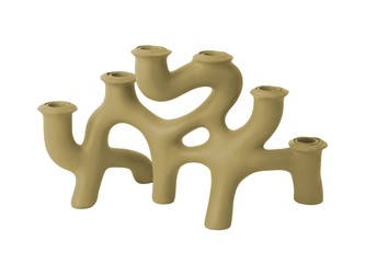 Svícen Swirls velký latté hnědá Present Time