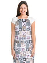 Kuchyňská zástěra DITA - patchwork love - zástěra 67x84 cm