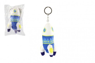 Přívěsek raketa plyš 10x5cm