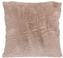 Chlupatý dekorační polštář, starorůžový, 45x45 cm