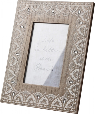 Dřevěný fotorámeček Mandala 24x19x1,3 cm