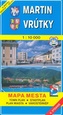 Martin, Vrútky 1:10 000 Mapa mesta Town plan Stadtplan Plan miasta Várostérkép