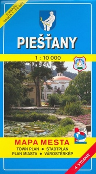 Pieštany 1:10 000 Mapa mesta Town plan Stadtplan Plan miasta Várostérkép