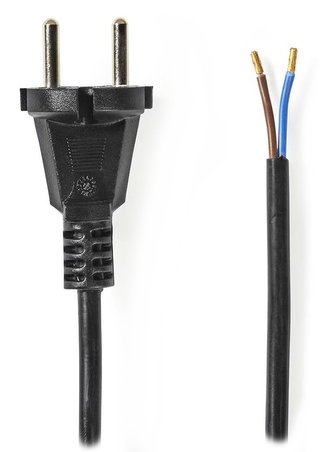 NEDIS napájecí kabel k vysavači/  CEE 7/17/ 250 V AC/ PVC/ černý/ 10 m