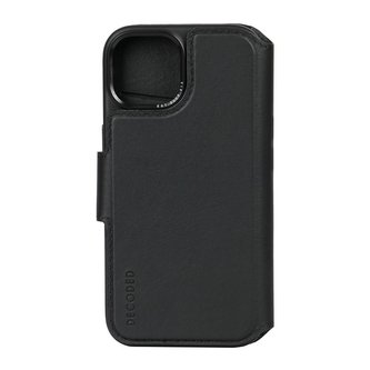 Decoded Leather Detachable Wallet, black - iPhone 15