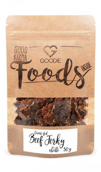 Grass-fed sušené hovězí maso - Jerky - chilli 50 g