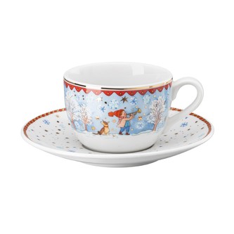 Porcelánový Vánoční šálek na cappuccino s podšálkem, Štědrý večer, 0,22l/16 cm Rosenthal