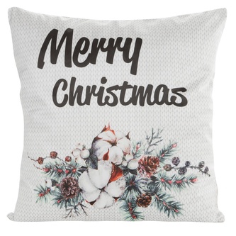 Vánoční polštář NATALE SW 01 bílá 45x45 cm mikrovlákno MyBestHome