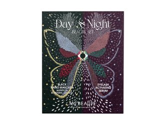 M2 Beauté Day & Night řasenka Black Nano Mascara Nutrition & Natural Growth 6 ml + sérum na řasy Eyelash Activating Serum 4 ml