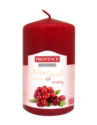 Svíčka válec s vůní brusinky,  6 x 11, 1 cm